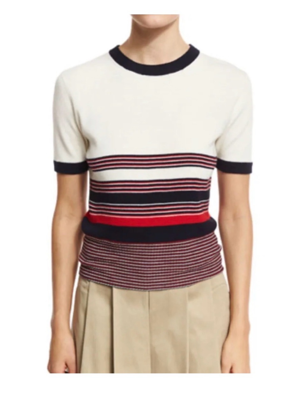 Rag & Bone Krista Striped Sweater in Extra Fine Merino